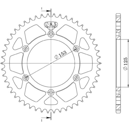 CORONA IN ALLUMINIO P520 - Z49 (DIS.11212)
