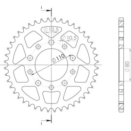 CORONA IN ALLUMINIO P530 - Z41 (DIS.11508)