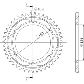 CORONA IN ALLUMINIO P530 - Z42 (DIS.11616)