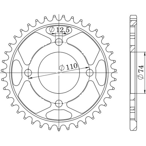 CORONA IN ACCIAIO P530 - Z39 (DIS.12401)