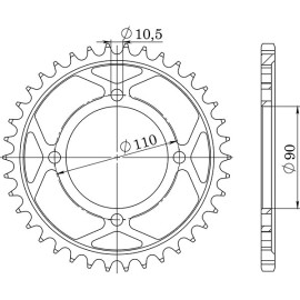 CORONA IN ACCIAIO P530 - Z38 (DIS.12402)