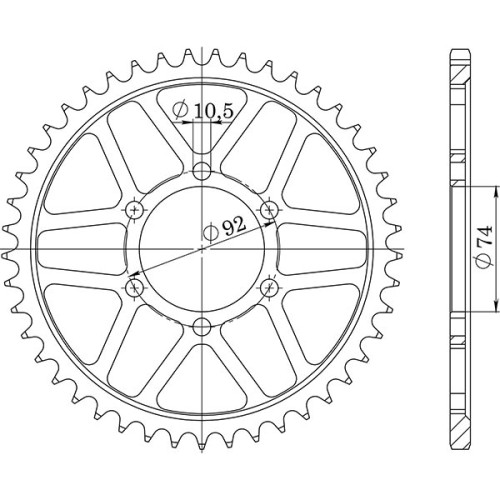 CORONA IN ACCIAIO P530 - Z45 (DIS.12403)