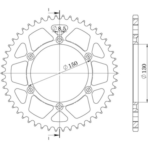 CORONA IN ALLUMINIO P520 - Z48 (DIS.13323)