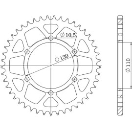 CORONA IN ALLUMINIO P525 - Z47 (DIS.13810)