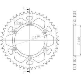 CORONA IN ALLUMINIO P520 - Z49 (DIS.15203)