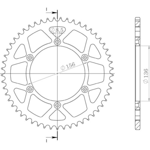 CORONA IN ALLUMINIO P520 - Z49 (DIS.15206)