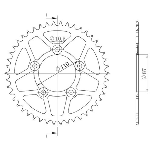 CORONA IN ALLUMINIO P520 - Z45 (DIS.15405)