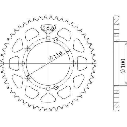 CORONA IN ALLUMINIO P420 - Z52 (DIS.17104)
