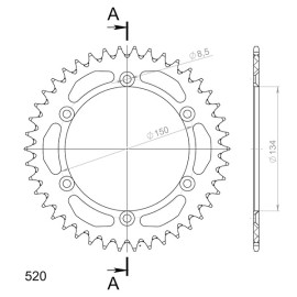 CORONA IN ALLUMINIO P520 - Z39 (DIS.17204)