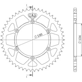 CORONA IN ALLUMINIO P520 - Z48 (DIS.17206)