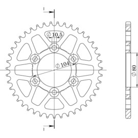 CORONA IN ALLUMINIO P525 - Z42 (DIS.17610)