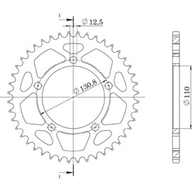 CORONA IN ALLUMINIO P525 - Z47 (DIS.36700)