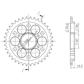 CORONA IN ACCIAIO P525 - Z40 (DIS.50801)