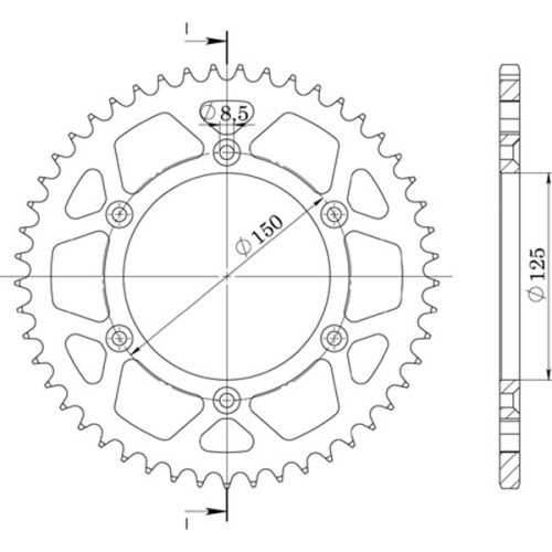 CORONA IN ALLUMINIO P520 - Z40 (DIS.72304)