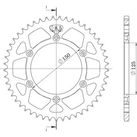 CORONA IN ALLUMINIO P520 - Z47 (DIS.72304)