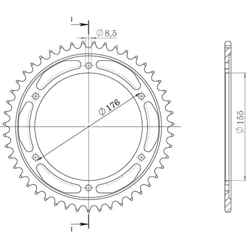 CORONA IN ALLUMINIO P530 - Z42 (DIS.87601)