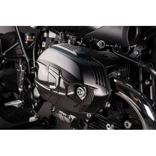 PROTEZIONI TESTE MOTORE IN CARBONIO LUCIDO per BMW R-NINET SCRAMBLER (2016-2017)