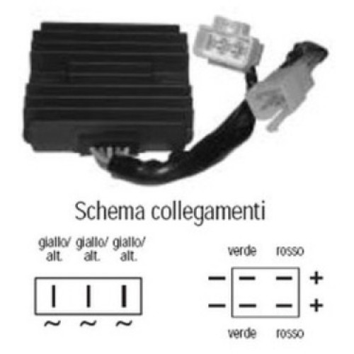 Regolatore di Tensione Giapponese SHINDENGEN SH678-FA - 12V - C.C - Trifase - 7 Cavi (4 + 3) - HONDA CBR 600 RR (2003/2006)