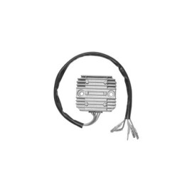 regolatrore trifase universale Shunt 12V / 35A - c.c - 5 cavi (3 gialli - 1 rosso - 1 verde) 60 cm - c/faston maschi medi 6.3 mm per MOTO/SCOOTER C/REGOLATORE TRIFASE 12V - 5 CAVI