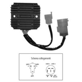Regolatore di Tensione  - 12V - CC- TRIFASE - 8 CAVI - C/SENSORE per HONDA XRV 750 AFRICA TWIN (1990/1991- RD04)