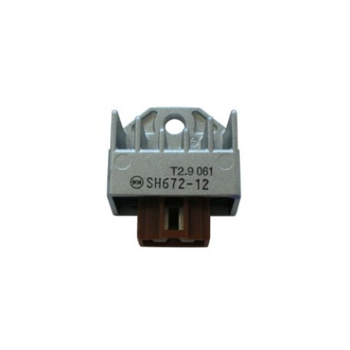 Regolatore di Tensione Giapponese SH672-12 - 12V - 4 FASTON - morsettiera marrone per APRILIA SCARABEO 50 DI-TECH (2001/2004) / SR 50 DI-TECH/EURO2/FACTORY (mot. DI-TECH - 2000/2005)