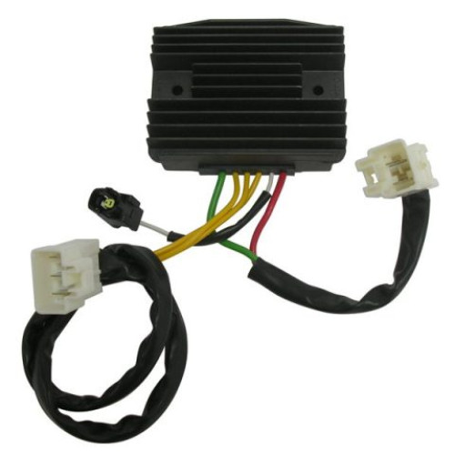 Regolatore di Tensione DUCATI ENERGIA TRIFASE 12V/35A - CC - C/SENSORE SPIA RICARICA - 3 CONNETTORI - 6 CAVI. CAVI ALTERNATORE 600 mm / CAVI BATTERIA 200 mm per PIAGGIO X 10 125 (12/13)