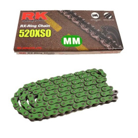 CATENA RK 520XSO 120 MAGLIE CLF COLORE VERDE CON RX-RING
