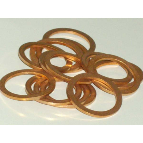 Rondelle in RAME 10.2 X 14 X 1.2  per raccordi Freno