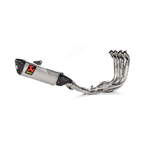 TERMINALE DI SCARICO COMPLETO AKRAPOVIC EVOLUTION (titanio) NON OMOLOGATO collettori in titanio silenziatore in  titanio con fondello in carbonio per BMW S1000 RR (2019-2021>) - S 1000 R (2021>)