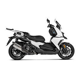 Terminale di scarico Silenziatore OMOLOGATO SLIP ON (TITANIO) fondello in carbonio per BMW C 400 X (2019-2020>) C 400 GT (2019-2020>)