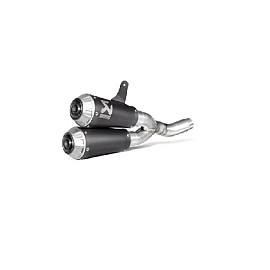 Terminale di scarico silenziatore AKRAPOVIC serie Slip-on (TITANIO / BLACK) NON OMOLOGATO per  SCRAMBLER (2015) - MONSTER 797 (2017>)