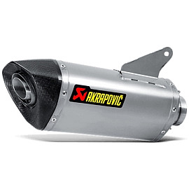 Terminale di scarico AKRAPOVIC Slip-on (TITANIO) NON OMOLOGATO per DUCATI HYPERMOTARD / HYPERSTRADA (2016-2017)