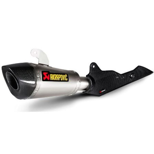 Terminale di scarico AKRAPOVIC silenziatore Omologato fodero in Titanio fondello in Carbonio per SUZUKI GSX-S 1000/F (2015-2017)