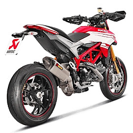 Terminale di scarico AKRAPOVIC Slip-on (TITANIO) NON OMOLOGATO per DUCATI HYPERMOTARD / HYPERSTRADA (2016-2017)