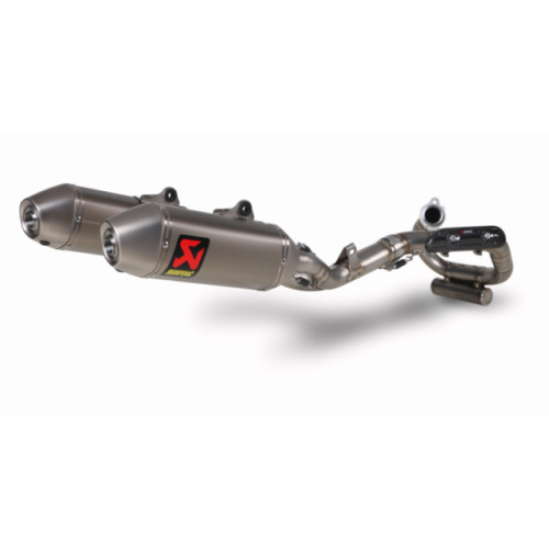 Scarico Completo fondello in titanio Akrapovic EVOLUTION con Terminale Esagonale full Titanio e DB-Killer NON Omologato HONDA CRF 450 R 112 decibel (2013)
