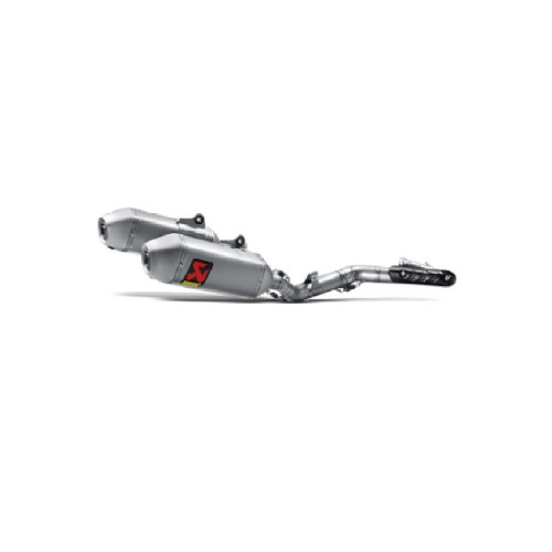 Scarico Completo AKRAPOVIC Linea Evolution TITIANIO fodero in titanio Non Omologato 112 DB doppio silenziatore per HONDA CRF 450 R (2015>)