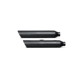 Coppia silenziatori di scarico AKRAPOVIC Linea Slip on Nero Omologato per HARLEY DAVIDSON FLSTF FAT BOY (2007-2014) - FLSTFB FAT BOY LO (2010-2014) - FXSTD DEUCE (2007)