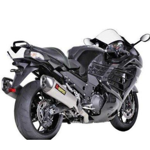 Terminale di scarico Slip-On Line (Titanium) silenziatore Omologato fodero in Titanio per KAWASAKI ZZR 1400 / ZX 14 R (2016)