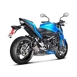 Terminale di scarico AKRAPOVIC silenziatore Omologato fodero in Titanio fondello in Carbonio per SUZUKI GSX-S 1000/F (2015-2017)
