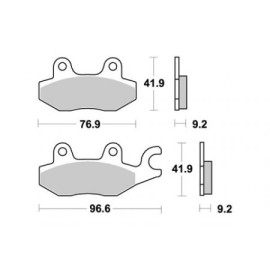 Pastiglie freno SBS Anteriore o Posteriore in Ceramica (1 coppia per 1 disco), KYMCO 125 CRUISER / DINK / GRAN DINK MOVE / SPACE / PEOPLE