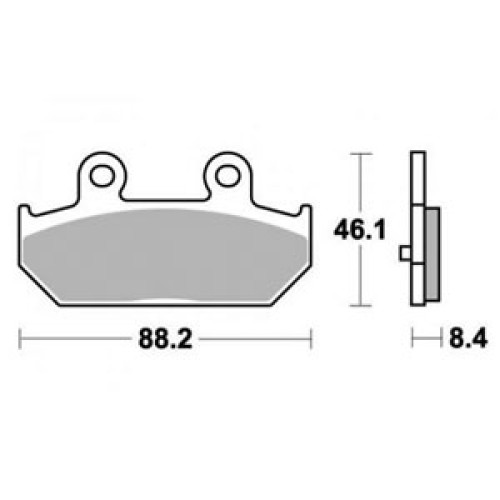Pastiglie Freno Posteriore SBS Sinterizzate (2 pezzi per 1 disco) SUZUKI AN BURGMAN 400 K7 (2006/2008) - AN BURGMAN 650 (2002/2010)