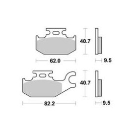 Pastiglie Freno Posteriore SBS in Ceramica per SUZUKI AN BURGMAN 125/ 200 (2007/2012)