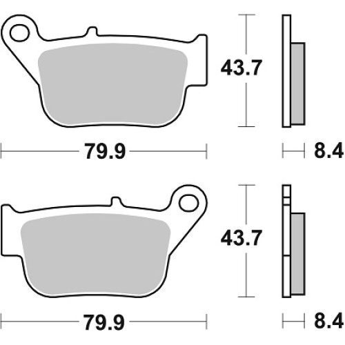Pastiglia freno Posteriore SBS Sinterizzate per maxi scooter YAMAHA YP R X-MAX 125/250 (2014-2016)