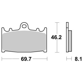 Pastiglie freno SBS Anteriore Sinterizate (coppia per 1 disco), per SUZUKI GSX-R 750 (2000-2003)