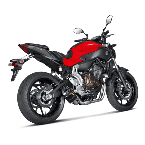 Scarico completo in inox Non omologato AKRAPOVIC Linea Racing (CARBONIO) fodero carbonio fondello in carbonio per YAMAHA MT-07 (2014>) - XSR 700 (2016>) - TRACER 700 (2016-2018)
