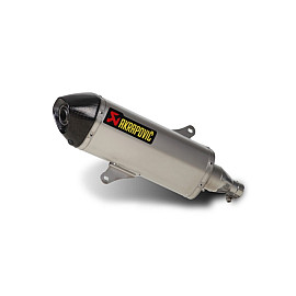 Silenziatore omologato, fodero in inox, fondello in carbonio Akrapovic Linea Slip on (TITANIO) per PIAGGIO BEVERLY 350 SPORT TOURING (12/13>)