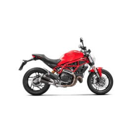 Terminale di Scarico AKRAPOVIC linea Slip-On Line (Titanium) - OMOLOGATO SOLO CON CATALIZZATORE - per DUCATI Icon Scrambler / Urban Enduro / Classic / Full Throtle / Café Racer (2017>) -  Monster 797 (2017>)