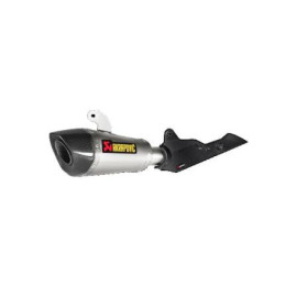 TERMINALE DI SCARICO OMOLOGATO AKRAPOVIC IN TITANIO CON FONDELLO IN CARBONIO Slip-On Line (Titanium) per Suzuki GSX-S 1000 / F (2017)