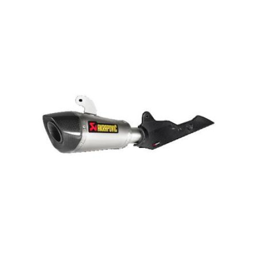 TERMINALE DI SCARICO OMOLOGATO AKRAPOVIC IN TITANIO CON FONDELLO IN CARBONIO Slip-On Line (Titanium) per Suzuki GSX-S 1000 / F (2017)