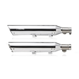 Coppia di scarico AKRAPOVIC Slip-on (CROMATO) Omologati per HARLEY DAVIDSON SPORTSTER (2014)
